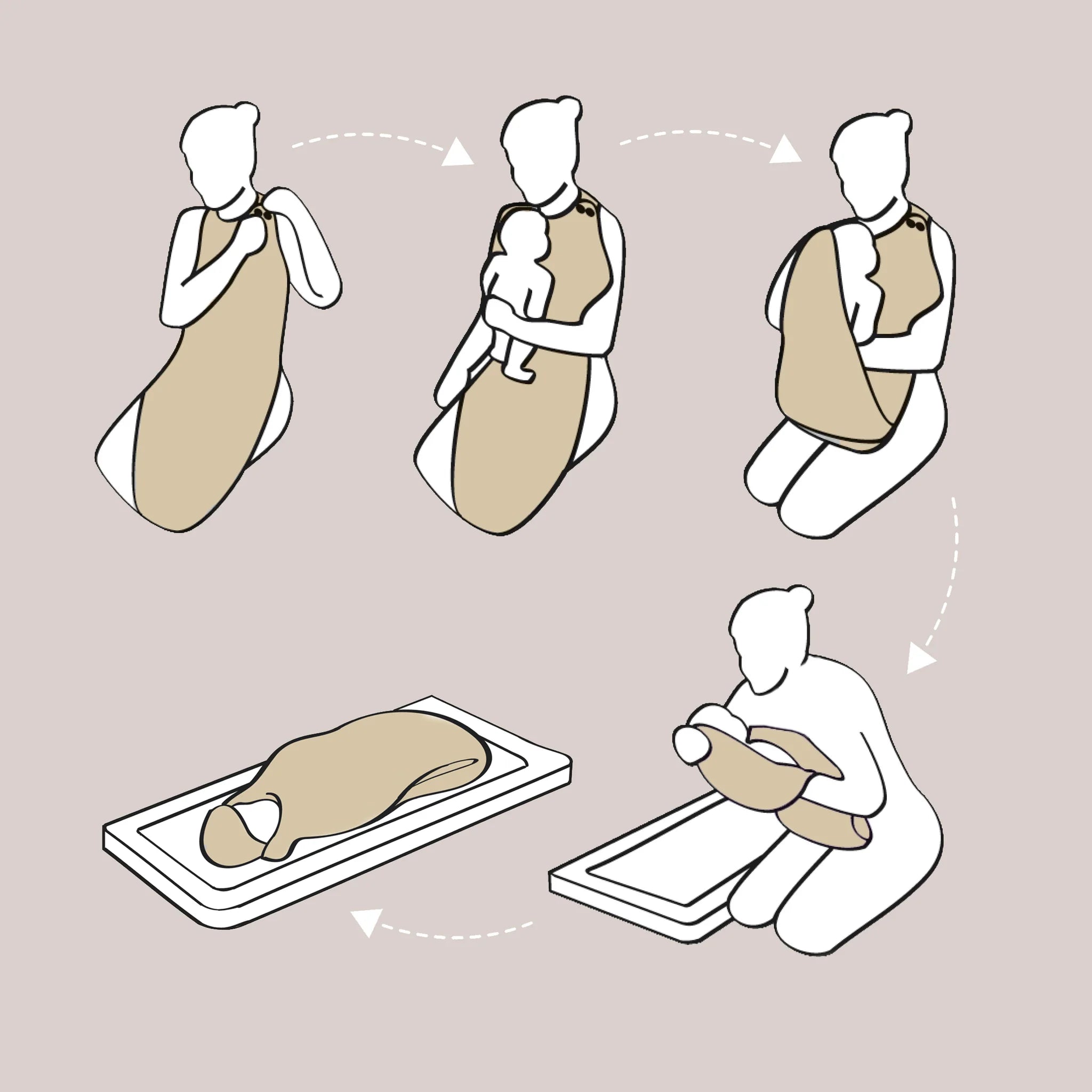 Cuddledry Hands Free Baby Towel OATMEAL